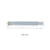 QD2800(2800~7000)-32(32~50)-6D-D14(14~34)/A04/W(08~15) Multi Tip Line Solid Toolholders - Makotools Industrial Supply Tools for Metal Cutting
